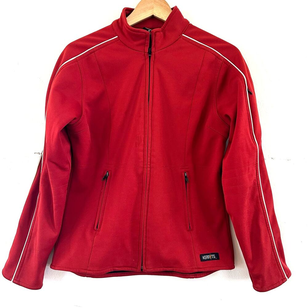 Kerrits Red Full Zip Soft Shell Jacket Women's Size Small Zip Pockets Fleece‎